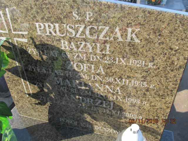 Zofia Pruszczak Komarówka Podlaska - Grobonet - Wyszukiwarka osób pochowanych